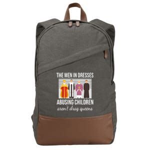 The Men In Dresses Abusing Children Aren't Drag Queens Cotton Canvas Backpack