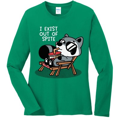 The Mandatoryfunday I Exit Out Of Spite Ladies Long Sleeve Shirt