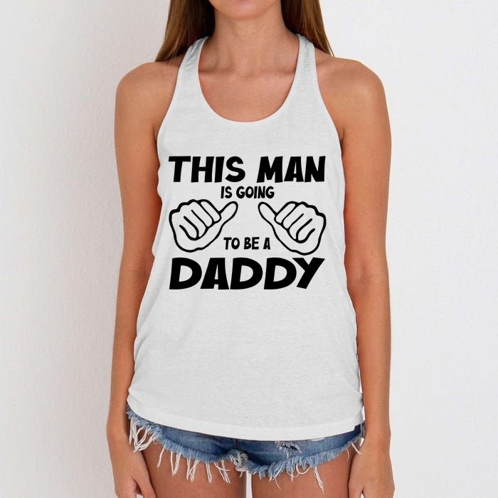 This Man Is Going To Be A Daddy Women's Knotted Racerback Tank