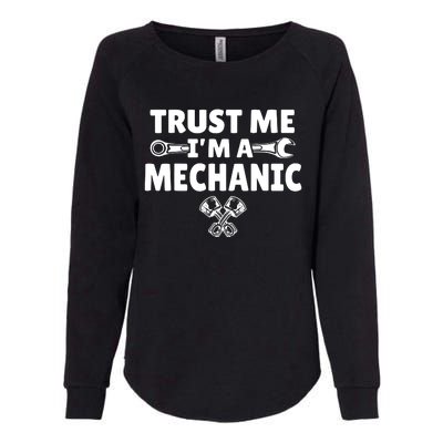 Trust Me I'm A Bike Mechanic Womens California Wash Sweatshirt