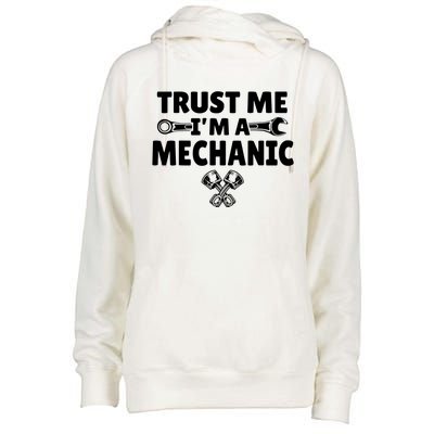 Trust Me I'm A Bike Mechanic Womens Funnel Neck Pullover Hood