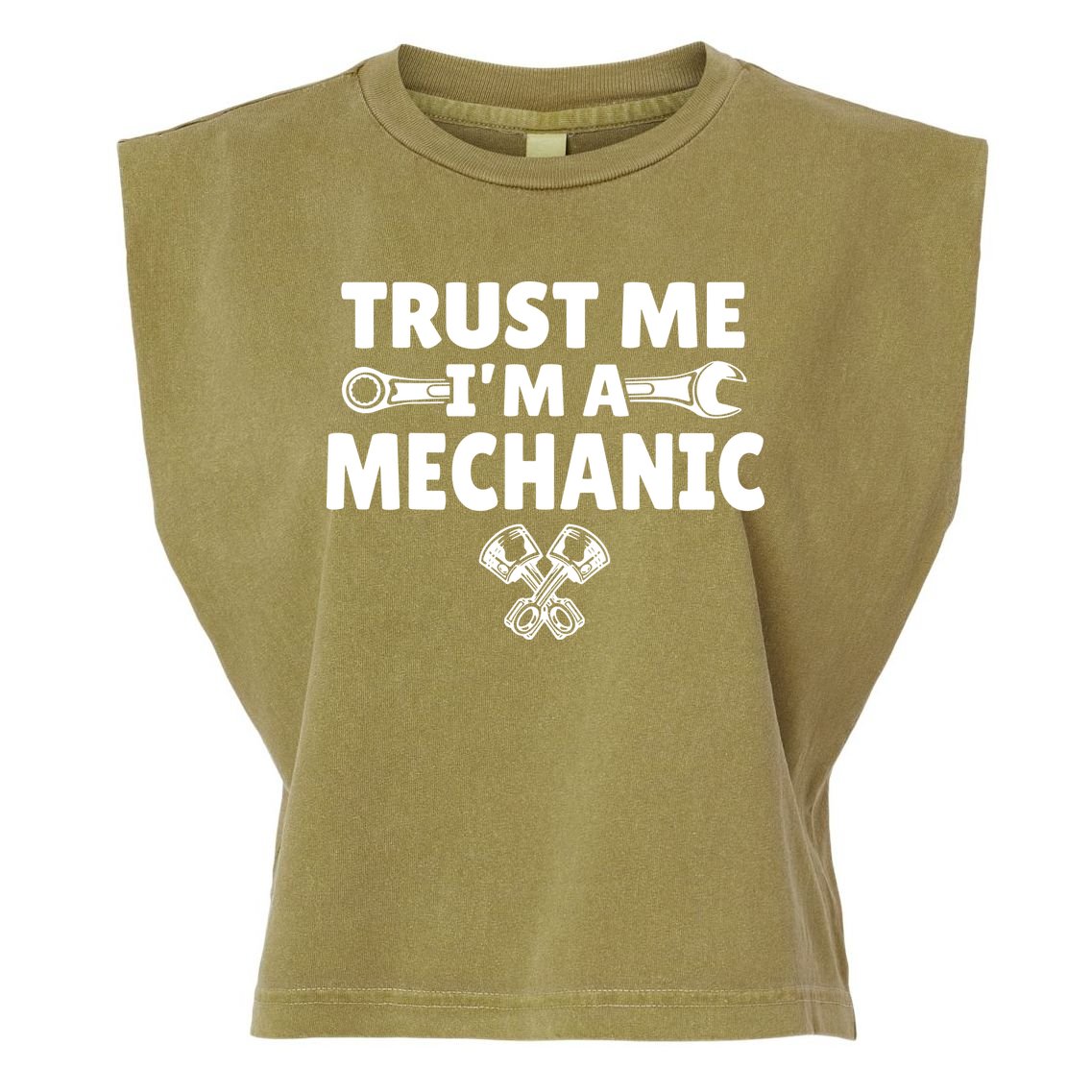 Trust Me I'm A Bike Mechanic Garment-Dyed Women's Muscle Tee