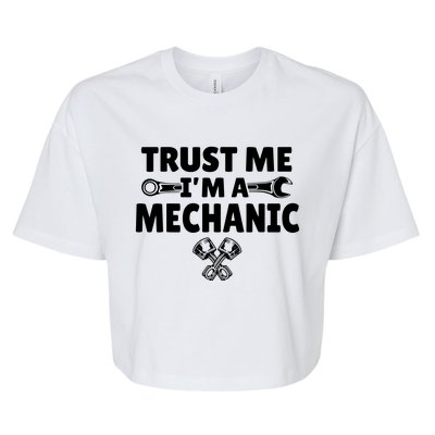 Trust Me I'm A Bike Mechanic Bella+Canvas Jersey Crop Tee