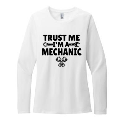 Trust Me I'm A Bike Mechanic Womens CVC Long Sleeve Shirt