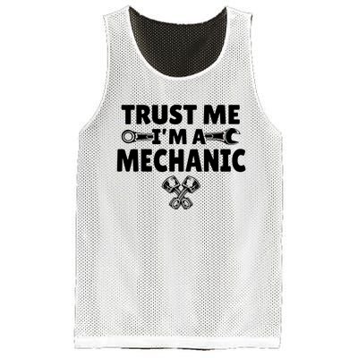 Trust Me I'm A Bike Mechanic Mesh Reversible Basketball Jersey Tank