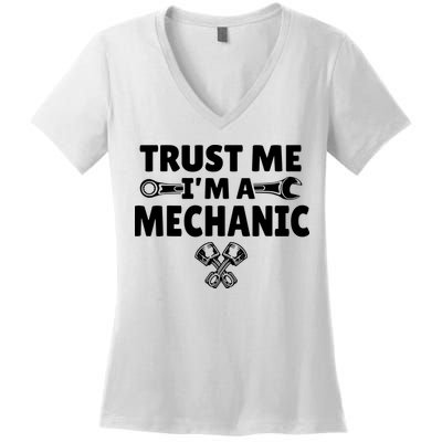 Trust Me I'm A Bike Mechanic Women's V-Neck T-Shirt