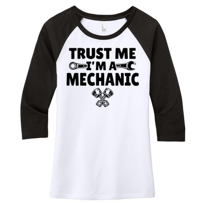 Trust Me I'm A Bike Mechanic Women's Tri-Blend 3/4-Sleeve Raglan Shirt