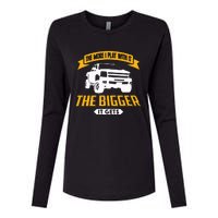 The More I Play With It The Bigger It Gets Lifted Truck Womens Cotton Relaxed Long Sleeve T-Shirt