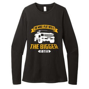 The More I Play With It The Bigger It Gets Lifted Truck Womens CVC Long Sleeve Shirt