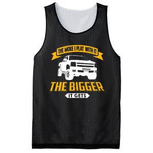 The More I Play With It The Bigger It Gets Lifted Truck Mesh Reversible Basketball Jersey Tank