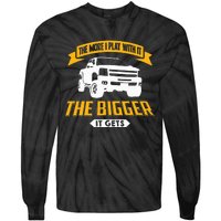 The More I Play With It The Bigger It Gets Lifted Truck Tie-Dye Long Sleeve Shirt