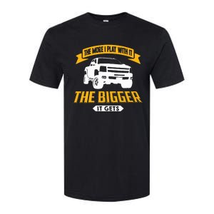 The More I Play With It The Bigger It Gets Lifted Truck Softstyle CVC T-Shirt