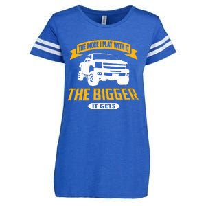 The More I Play With It The Bigger It Gets Lifted Truck Enza Ladies Jersey Football T-Shirt