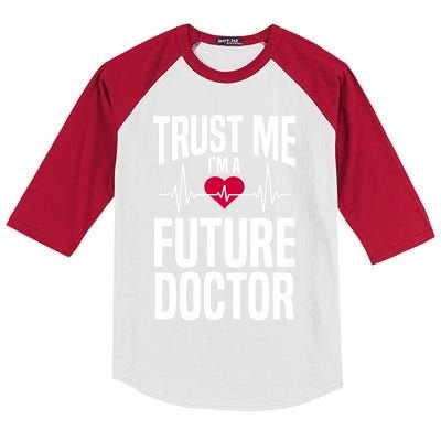 Trust Me I'm A Future Doctor Funny Medical School Gift Kids Colorblock Raglan Jersey