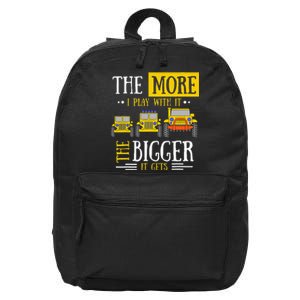 The More I Play With It The Bigger It Gets Off Roader Gift 16 in Basic Backpack