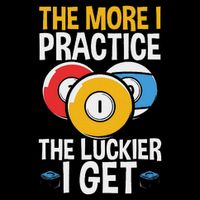 The More I Practice 8 Ball Playing Pool Billards Drawstring Bag