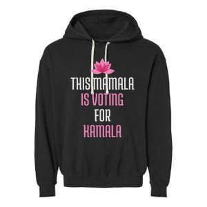 This Mamala Is Voting For Kamala Harris 2024 Lotus Flower Garment-Dyed Fleece Hoodie