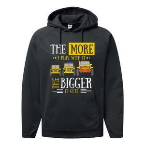 The More I Play With It The Bigger It Gets Off Roader Performance Fleece Hoodie