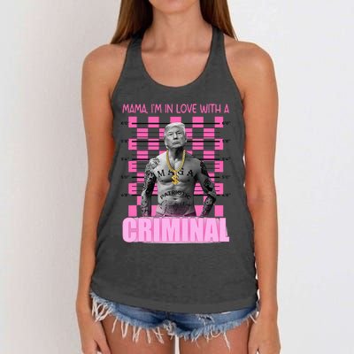 Trump Mama IM In Love With A Criminal Women's Knotted Racerback Tank