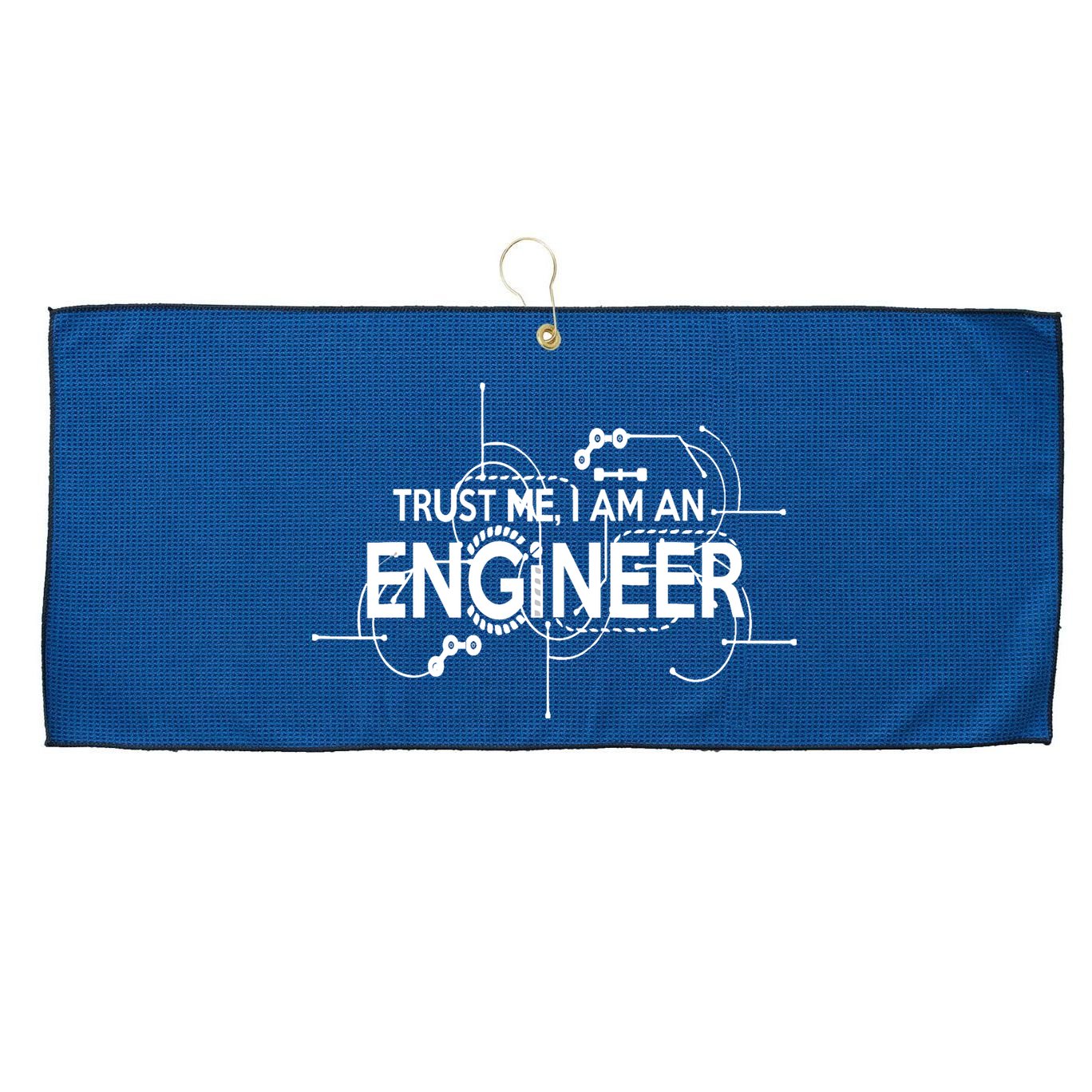 Trust Me I'm An Engineer Large Microfiber Waffle Golf Towel