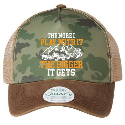 The More I Play With It The Bigger It Gets I Funny Truck Legacy Tie Dye Trucker Hat