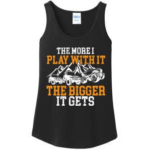 The More I Play With It The Bigger It Gets I Funny Truck Ladies Essential Tank