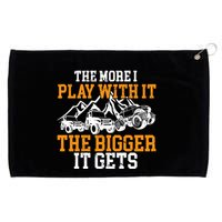 The More I Play With It The Bigger It Gets I Funny Truck Grommeted Golf Towel