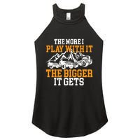 The More I Play With It The Bigger It Gets I Funny Truck Women's Perfect Tri Rocker Tank