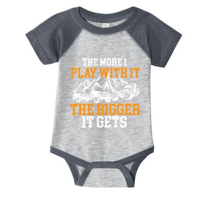The More I Play With It The Bigger It Gets I Funny Truck Infant Baby Jersey Bodysuit