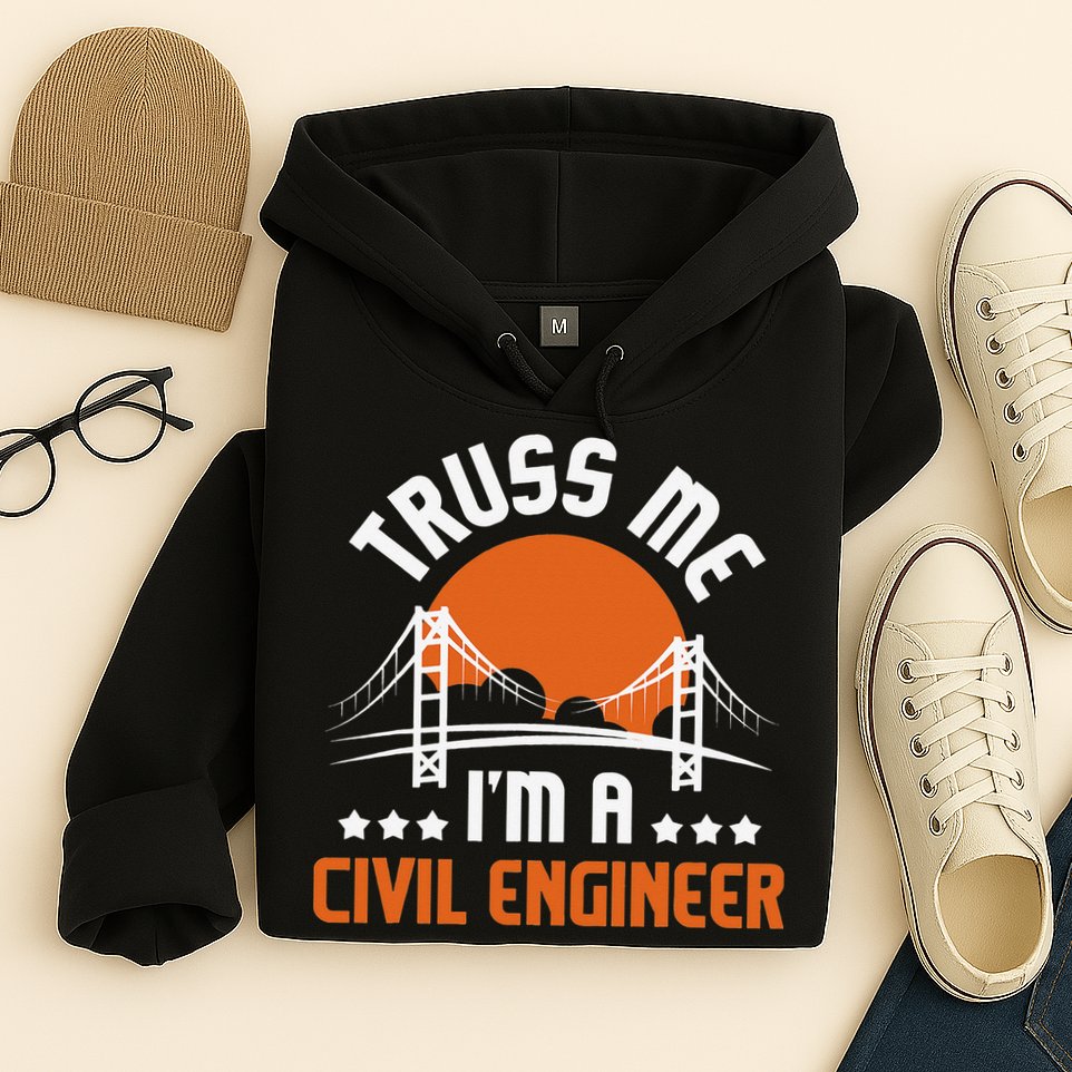 Truss Me I'm A Civil Engineer Bridge Builder Construction Hoodie
