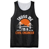 Truss Me I'm A Civil Engineer Bridge Builder Construction Mesh Reversible Basketball Jersey Tank