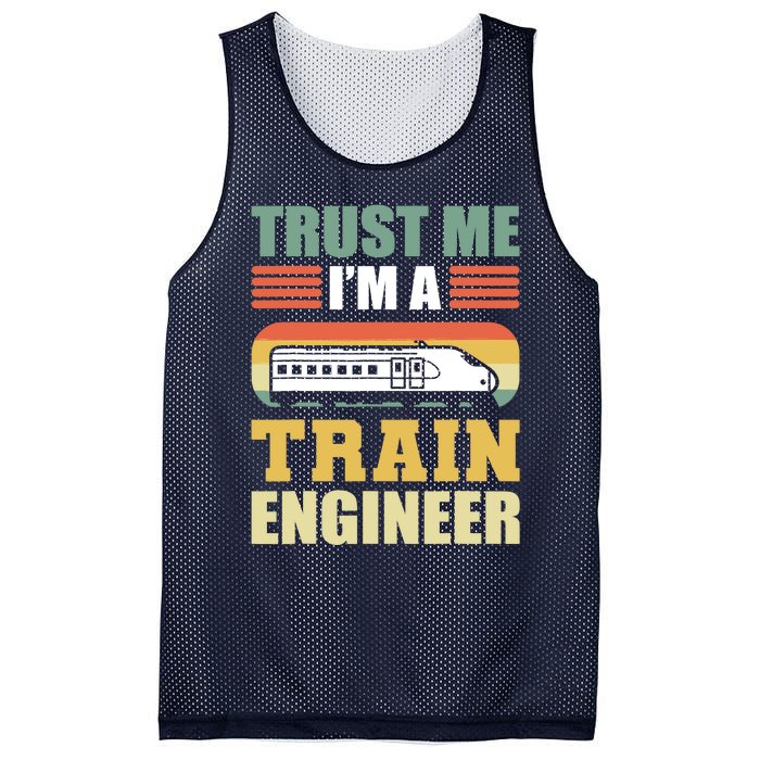 Trust Me I'm A Train Engineer Railroad Engineer Mesh Reversible Basketball Jersey Tank