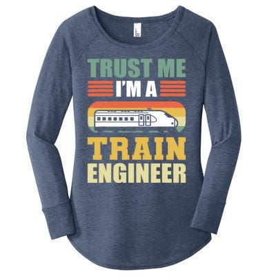 Trust Me I'm A Train Engineer Railroad Engineer Women's Perfect Tri Tunic Long Sleeve Shirt