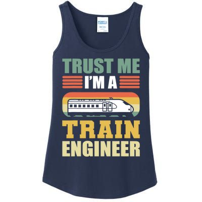 Trust Me I'm A Train Engineer Railroad Engineer Ladies Essential Tank