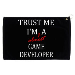 Trust Me Im Almost A(n) Game Developer Meaningful Gift Grommeted Golf Towel