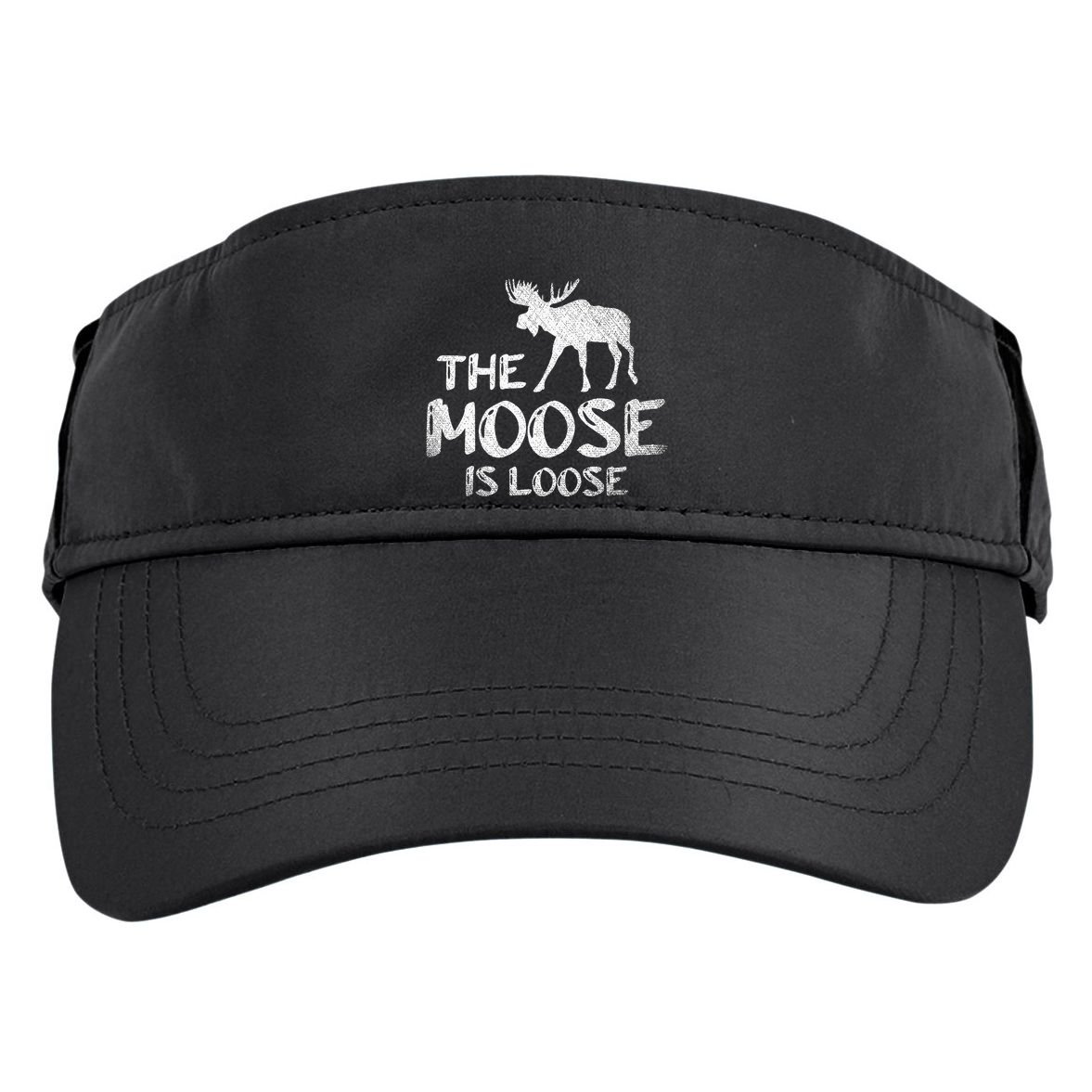 The Moose Is Loose Funny Wildlife Animal Canadian Elk Moose Adult Drive Performance Visor