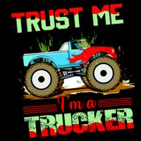 Trust Me I'm A Trucker Monster Truck Impact Tech Backpack