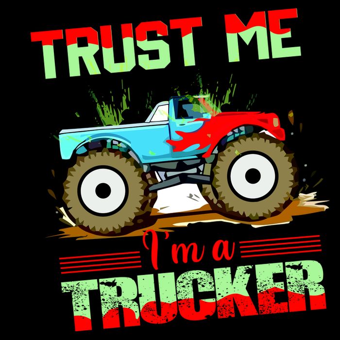 Trust Me I'm A Trucker Monster Truck Impact Tech Backpack