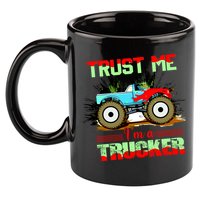 Trust Me I'm A Trucker Monster Truck 11oz C Handle Ceramic Mug