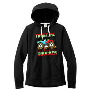 Trust Me I'm A Trucker Monster Truck Women's Fleece Hoodie