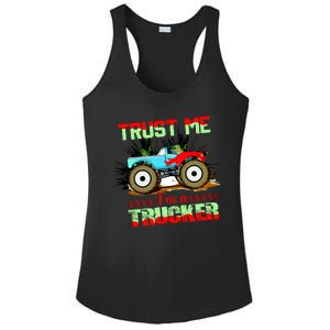 Trust Me I'm A Trucker Monster Truck Ladies PosiCharge Competitor Racerback Tank