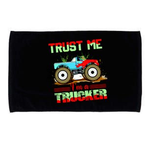 Trust Me I'm A Trucker Monster Truck Microfiber Hand Towel