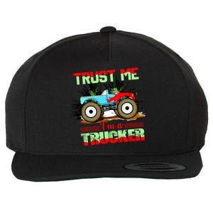 Trust Me I'm A Trucker Monster Truck Wool Snapback Cap