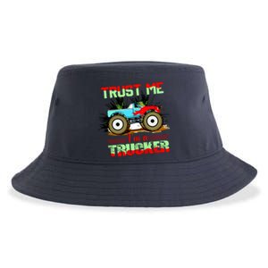 Trust Me I'm A Trucker Monster Truck Sustainable Bucket Hat