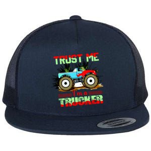 Trust Me I'm A Trucker Monster Truck Flat Bill Trucker Hat