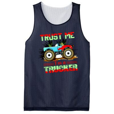 Trust Me I'm A Trucker Monster Truck Mesh Reversible Basketball Jersey Tank