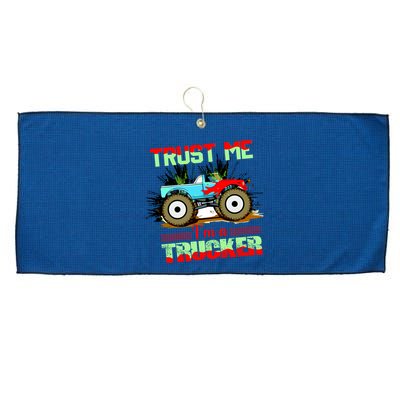 Trust Me I'm A Trucker Monster Truck Large Microfiber Waffle Golf Towel
