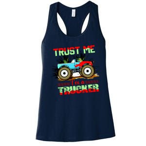 Trust Me I'm A Trucker Monster Truck Women's Racerback Tank