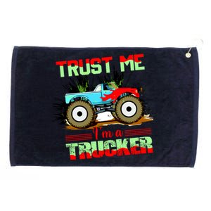 Trust Me I'm A Trucker Monster Truck Grommeted Golf Towel