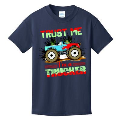 Trust Me I'm A Trucker Monster Truck Kids T-Shirt